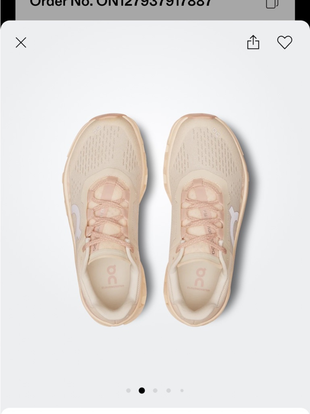 On Running Lightweight Sneakers cloudmonster in color moon/fawn